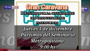Conductores de plataformas se manifestarán por más seguridad - Noticias Paraguay