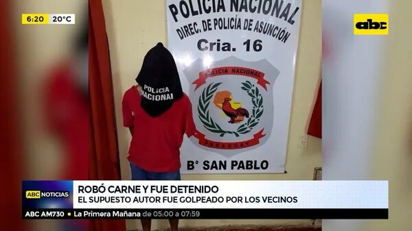 Robó carne de un súper y fue reducido - ABC Noticias - ABC Color