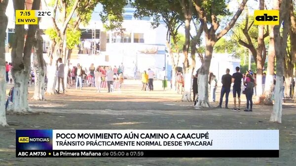 Poco movimiento aún camino a Caacupé - ABC Noticias - ABC Color