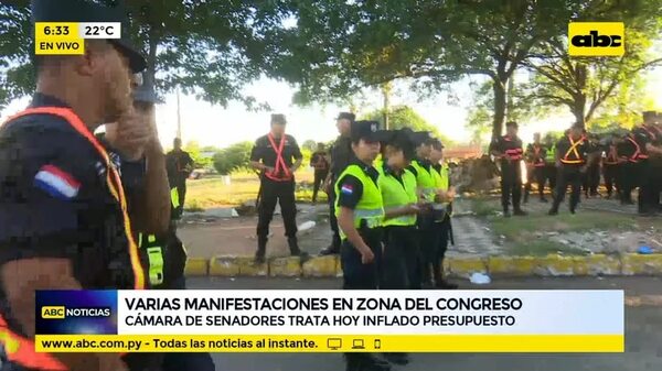 Manifestaciones en zona del Congreso - ABC Noticias - ABC Color