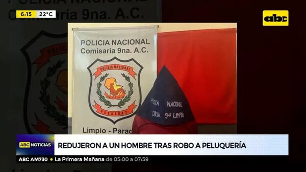 Redujeron a un hombre tras robo a peluquería - ABC Noticias - ABC Color