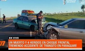 Choque frontal deja un fallecido y cuatro heridos en Quiindy - Paraguaype.com