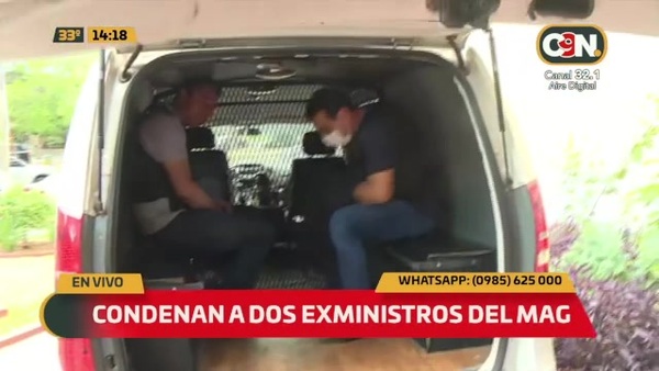 Exministros del MAG rumbo a Penitenciaría de Coronel Oviedo - C9N