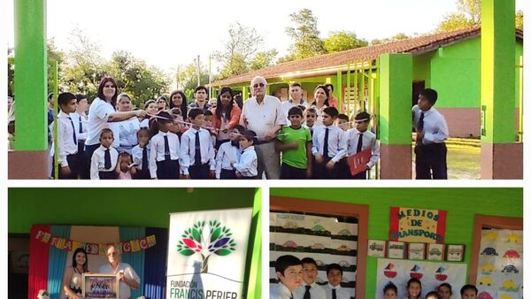 INAUGURACIÓN DE MEJORAS EN ESCUELA DE TAVAPY  2, CON APORTES DE LA FUNDACIÓN FRANCIS PERIER