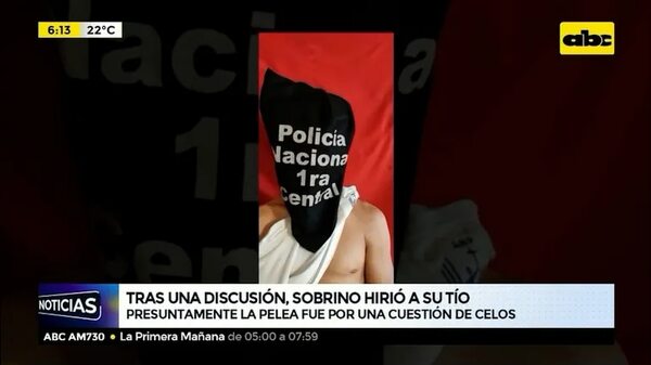 Tras una discusión, sobrino hirió a su tío  - ABC Noticias - ABC Color