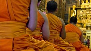 Un templo budista en Tailandia quedó vacío despues de que varios monjes dieran positivo a prueba de drogas