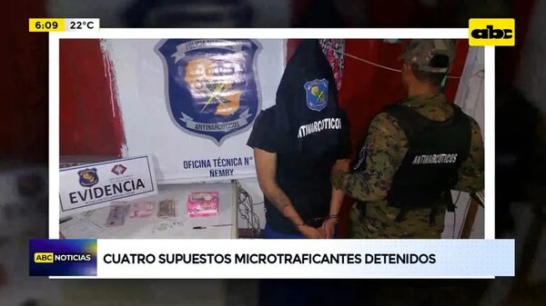 Cuatro supuestos microtraficantes detenidos - ABC Noticias - ABC Color