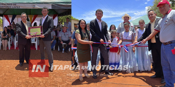 INAUGURAN 1.200 METROS DE EMPEDRADO CON EL RESPALDO DE LA EMBAJADA DEL JAPÓN EN CARLOS A. LÓPEZ