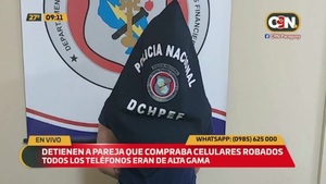 Detienen a pareja que compraba celulares robados - C9N