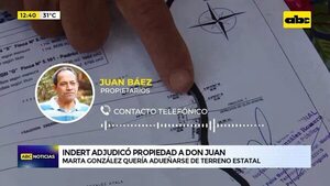 Indert adjudicó propiedad a don Juan  - ABC Noticias - ABC Color