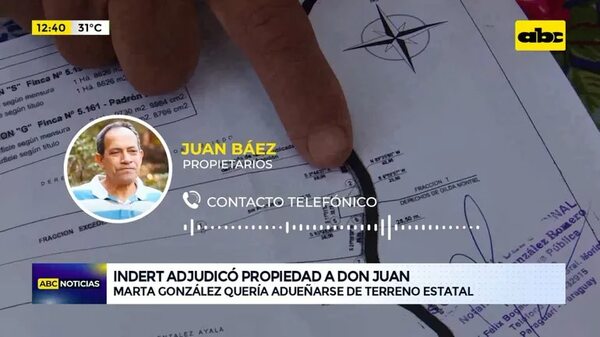 Indert adjudicó propiedad a don Juan - ABC Noticias - ABC Color