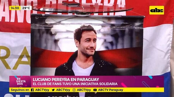 Luciano Pereyra en Paraguay: Club de fans tuvo una iniciativa solidaria - Ensiestados - ABC Color