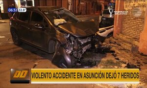 Violento accidente de tránsito dejó 7 heridos en Asunción | Telefuturo