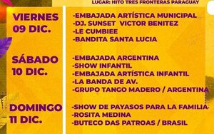 Harán festival de la Integración en 3 Fronteras