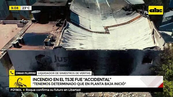 Incendio en el TSJE fue “accidental” - ABC Noticias - ABC Color