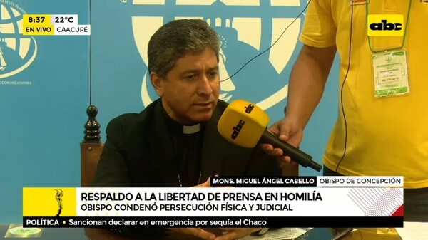 Respaldo a la libertad de prensa en homilía - ABC Noticias - ABC Color