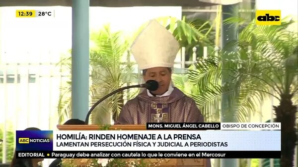 Homilía: rinden homenaje y gratitud a la prensa - ABC Noticias - ABC Color
