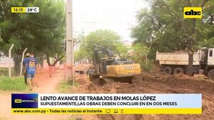 Lento avance de trabajos en Molas López - ABC Noticias - ABC Color