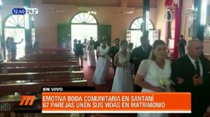 87 parejas se casan en boda comunitaria celebrada en Santaní