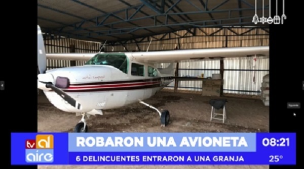 Seis hombres roban avioneta de granja en Caapucú