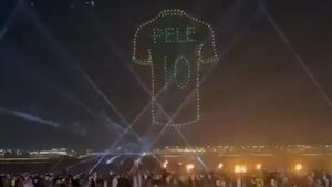 Una coreografía con drones en apoyo a Pelé  - Fútbol Internacional - ABC Color
