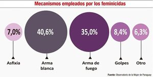 El feminicidio en números en el Paraguay: un caso cada 10 días - Económico - ABC Color