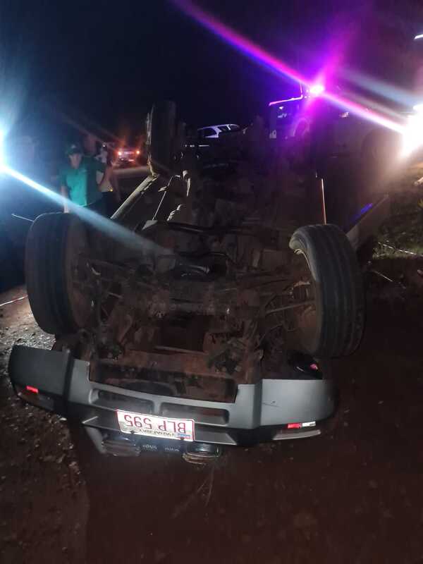 PIRAPÓ:  GRAVE ACCIDENTE DE TRÁNSITO TERMINA CON UN VUELCO