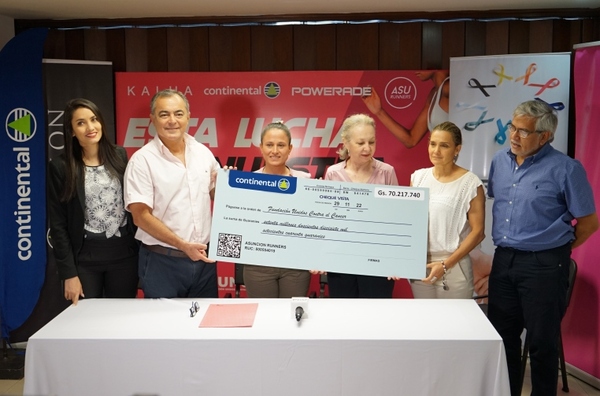 Entregan donación de la Maratón del Octubre Rosa a la Fundación Unidos contra el Cáncer (FUNCA) | Lambaré Informativo