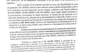 Comisión vecinal denuncia tragada de dinero en Franco