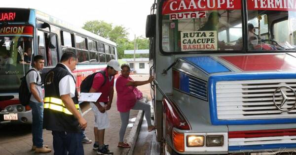 Liberan horario de buses por festividad de Caacupé - trece