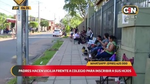 Acampan para inscribir a sus hijos en el colegio - C9N