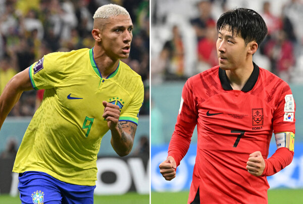 Son y Richarlison, de casi perderse el Mundial a cruzarse en octavos de final