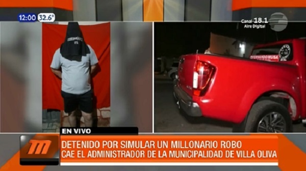 Detienen a funcionario municipal tras denunciar falso robo