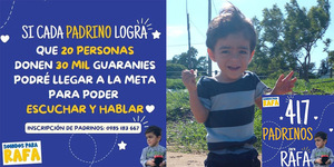 SONIDOS PARA RAFA: LANZAN CAMPAÑA PARA QUE NIÑO DE 3 AÑOS PUEDA SEGUIR ESCUCHANDO Y DESARROLLAR EL HABLA