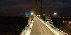 Prueban sistema lumínico del Puente de la Integración 5 diciembre, 2022