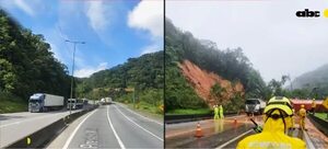 Desplazamiento de tierra en carretera brasileña preocupa al transporte internacional - Nacionales - ABC Color