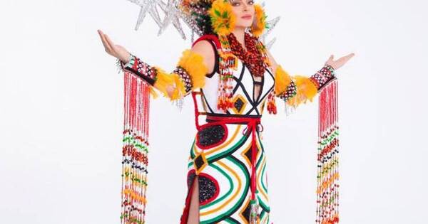 La Nación / Ariane Maciel vistió de “Arasy” en su traje alegórico para Miss Internacional 2022