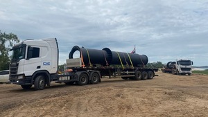 Tubos de impulsión para estación de bombeo de la Defensa Costera de Pilar