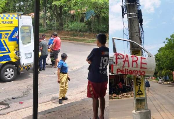 Constantes accidentes en la esquina del Colegio Nacional de Luque •