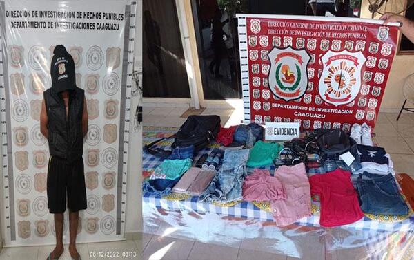 Detienen a un joven y recuperan objetos robados en Coronel Oviedo – Prensa 5