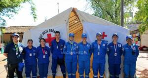 La Nación / Voluntarios de la Cruz Roja se alistan para asistir a los peregrinantes
