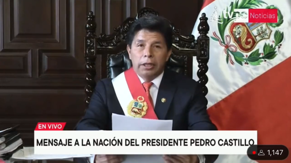Pedro Castillo disolvió el Congreso de la República y oposición denuncia un golpe de Estado - Megacadena — Últimas Noticias de Paraguay