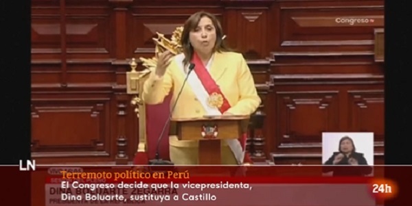 Boluarte es la nueva presidenta de Perú tras destitución de Castillo