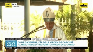La familia está fracturada y es atacada con ideologías, dice obispo en homilía de Caacupé