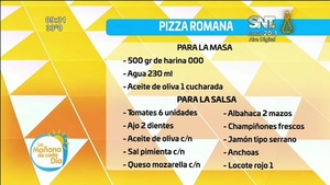 Bloque Cocina de la Mañana de Cada Día: "Pizza Romana" - SNT