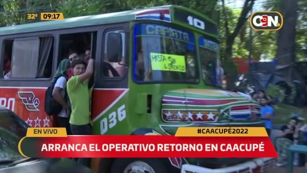 Arranca el operativo retorno en Caacupé - C9N