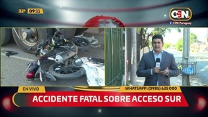 Accidente fatal sobre Acceso Sur - C9N