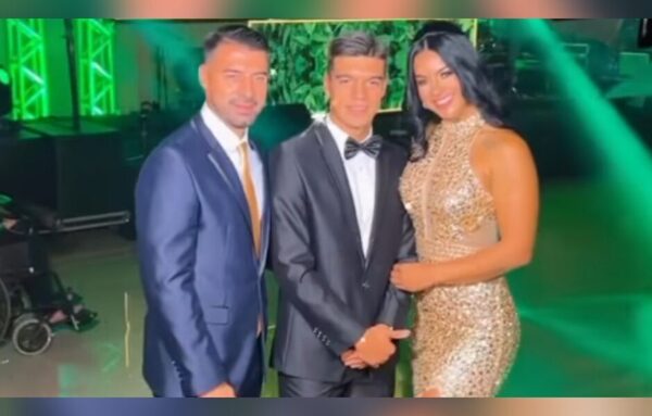 “El Emperador” y su familia farrearon por la colación de su hijo pelotero