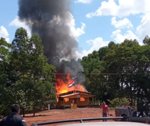 Puesto Policial arde en llamas en la “Terraza”