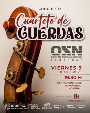 Cuarteto de cuerdas de la OSN se presentará en Hohenau - ADN Digital